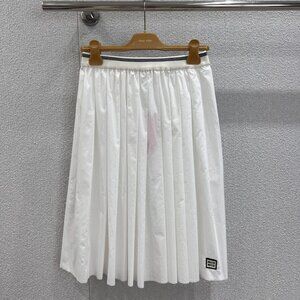 Miu Miu 2025 New Pleated Midi Skirt